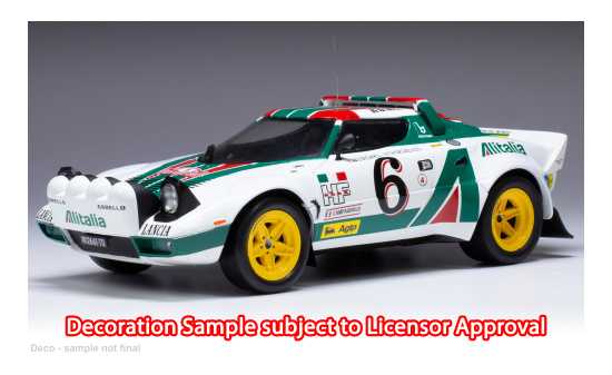 IXO 18RMC162B22 Lancia Stratos HF, No.6,  Alitalia, Rallye WM, Rallye Monte Carlo, B.Waldegard/H.Thorszelius, 1976 1:18