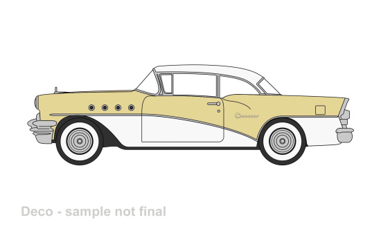 Oxford 87BC55008 Buick Century, gelb/weiss, 1955 - Vorbestellung 1:87
