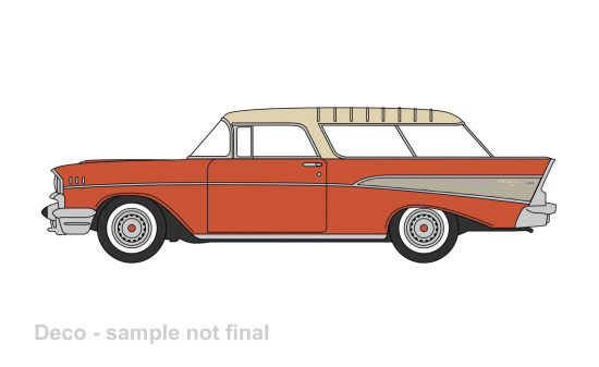 Oxford 87CN57008 Chevrolet Nomad, dunkelorange/gold, 1957 - Vorbestellung 1:87