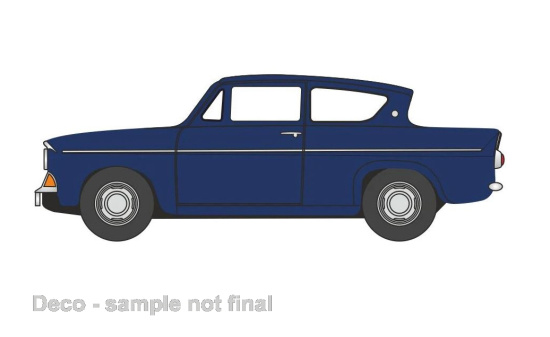 Oxford OXF76105011 Ford Anglia - dunkelblau 1:76