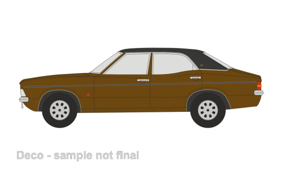 Oxford OXF76COR3011 Ford Cortina MKIII - dunkelbraun , schwarz 1:76