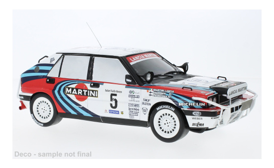 IXO 18RMC139C22 Lancia Delta Integrale 16V, No.5, Martini Lancia, Rallye WM, Safari Rally, J.Kankkunen/J.Piironen, 1990 1:18