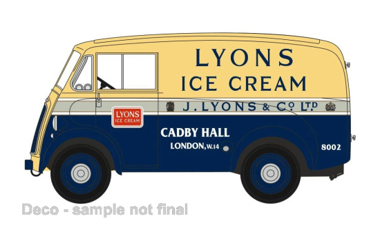 Oxford 76MJ013 Morris J Van, Lyons Ice Cream - Vorbestellung 1:76