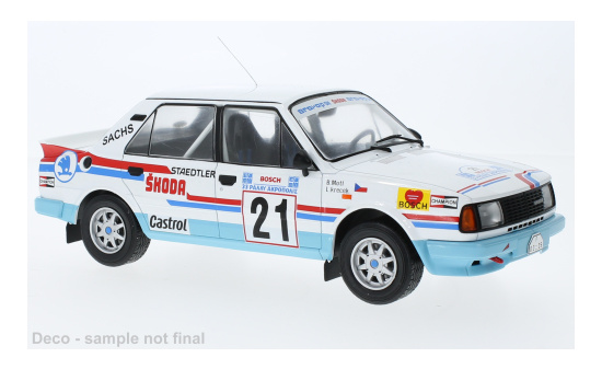 IXO 18RMC157A22 Skoda 130 LR, No.21, Rallye WM, Rally Acropolis, L.Krecek/B.Motl, 1986 1:18