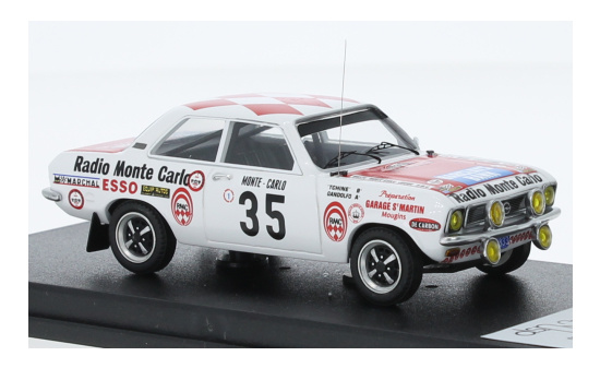 Trofeu DSN-124 Opel Ascona A, No.35, Radio Monte Carlo, Rallye WM, Rallye Monte Carlo, Tchine/P.Gondolfo, 1975 1:43
