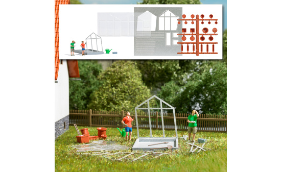 Busch 7916 A-Set: Gewächshausaufbau - Vorbestellung 1:87