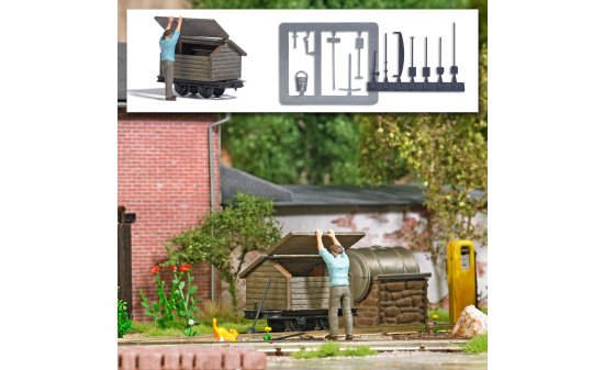 Busch 12453 A-Set: Werkzeugwagen - Vorbestellung 1:87