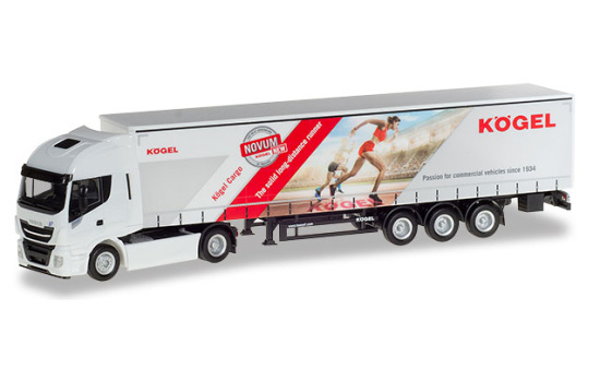 Herpa 934046 Iveco Stralis Gardinenplanen-Sattelzug 