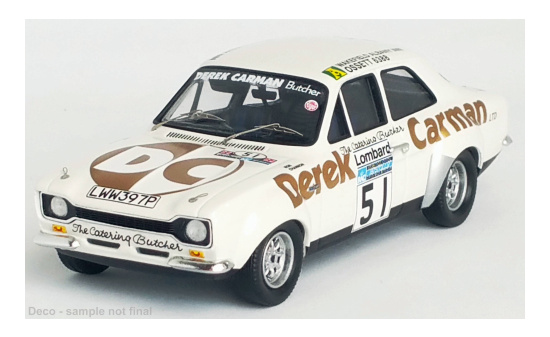 Trofeu RRUK94 Ford Escort MK I, RHD, No.51, Rallye WM, RAC Rallye, T.Drumond/R.Channon, 1975 1:43