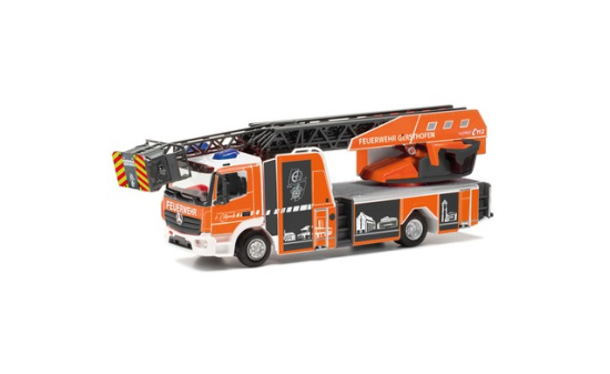 Herpa 097604 Mercedes-Benz Atego Drehleiter mit Gerätekasten 