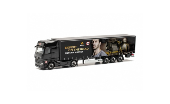 Herpa 316927 Mercedes-Benz Actros Gigaspace Gardinenplanen-Sattelzug 