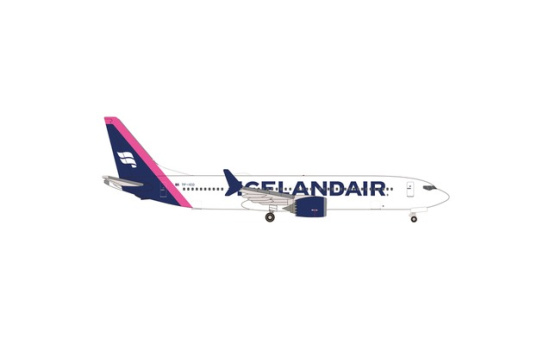 Herpa 537476 Icelandair Boeing 737 Max 9 - magenta tail stripe - TF-ICD 
