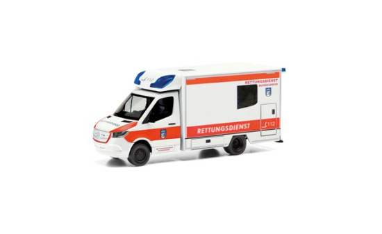 Herpa 700801 Mercedes-Benz Sprinter 18 Fahrtec RTW 