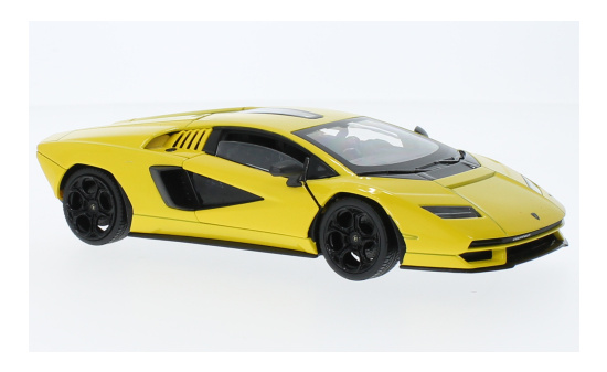 Welly 24114YELLOW Lamborghini Countach LPI 800-4, metallic-gelb 1:24