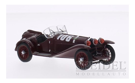 Brumm R078 Alfa Romeo 8C 2300, No.106, Mille Miglia, B.Boracchini/A.Bignami, 1932 1:43