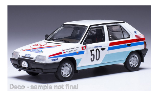 IXO RAC43122 Skoda Favorit 136L, No.50, Rally Bohemia, V.Berger/O.Jakubec, 1989 1:43