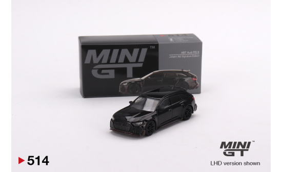Mini GT MGT00514 ABT Audi RS6 Johann Abt Signature Edition Black 1:64