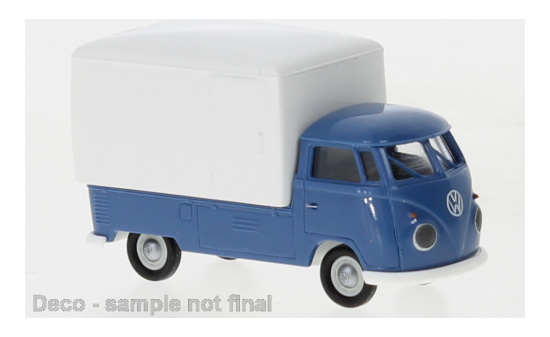 Brekina BRE32857 VW T1b Großraum-Koffer - blau , weiss - Vorbestellung 1:87