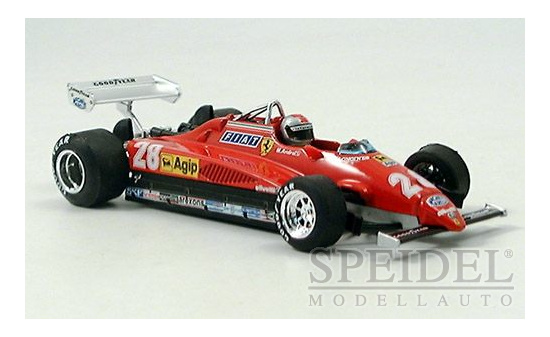 Brumm R288-CH Ferrari 126C2 turbo, No.28, Formel 1, GP Italien, mit Fahrerfigur, M.Andretti, 1982 1:43
