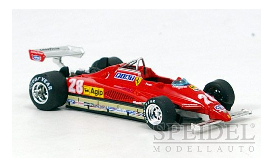 Brumm R268 Ferrari 126 C2 Turbo, No.28, Formel 1, GP San Marino, D.Pironi, 1982 1:43