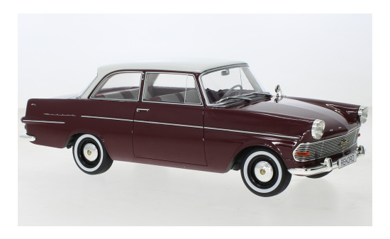 BoS-Models 415 Opel Rekord P2, dunkelrot/weiss, 1961 1:18