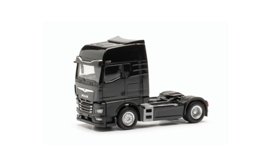 Herpa 315876-002 MAN TGX GX Zugmaschine mit Spiegelkameras, schwarz 1:87