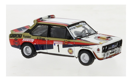 Brekina 22663 Fiat 131 Abarth, No.1, Fiat Warsteiner, Rally Hunsrück, W.Röhrl, 1980 1:87