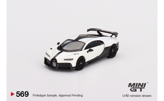 Mini GT MGT00569-L Bugatti Chiron Pur Sport  White (LHD) 1:64