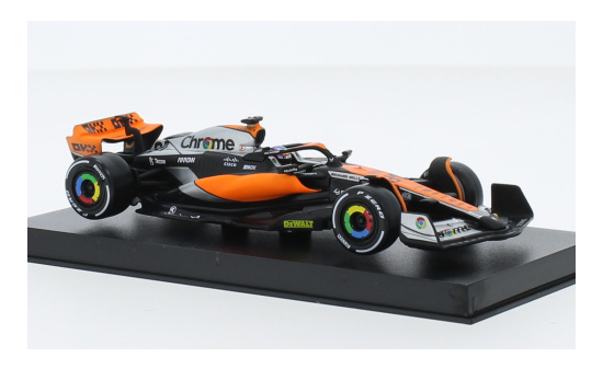 Bburago 18-38088P McLaren MCL60, No.81, McLaren F1 Team, Formel 1, mit Figur, O.Piastri, 2023 1:43