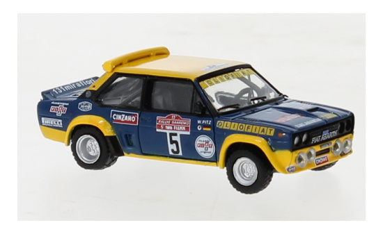 Brekina 22658 Fiat 131 Abarth, No.5, Olio Fiat, Rally San Remo, W.Röhrl, 1977 1:87