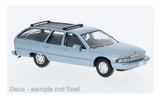 PCX87 PCX870455 Chevrolet Caprice Station Wagon - hellblau (Metallic) 1:87