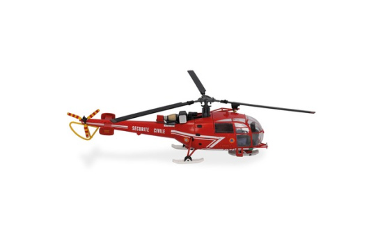 Herpa 580847 Sécurité Civile Sud Aviation SA 316 Alouette III - GHSC Base Chamonix / Musée de lAir et de lEspace 1:72