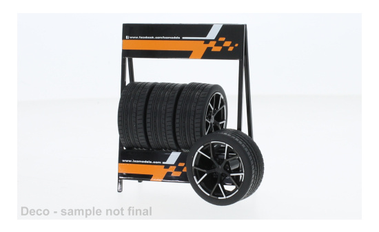 IXO IXO18SET029W Zubehör RS3 Wheels - schwarz (Matt) 1:18
