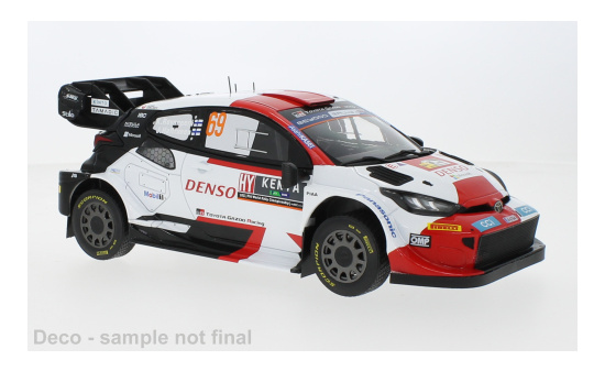 IXO 18RMC173B22 Toyota GR Yaris Rally1 Hybrid, No.69, Toyota Gazoo Racing WRT, Rallye WM, Safari Rally, verschmutzt, K.Rovanperä/J.Halttunen, 2023 1:18