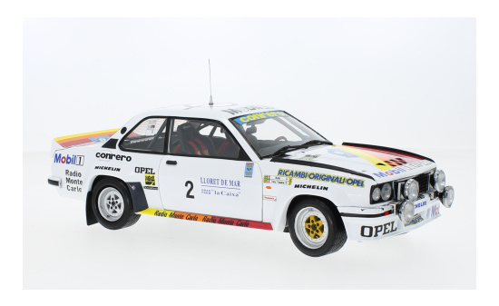 Sun Star 5388 Opel Ascona B 400, No.2, Conrero Squadra Corse, Rallye WM, Rally Costa Brava, A.Fassina/R.Dalpozzo, 1982 1:18