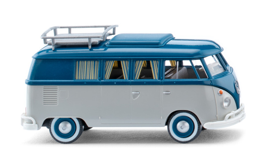 Wiking 079742 VW T1 Campingbus - achatgrau/grünblau 1:87