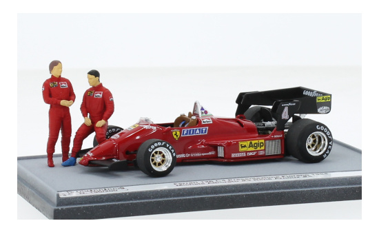 Brumm S2401 Ferrari 126C4 turbo, Formel 1, Presse Vorstellung mit Figuren, M.Alboreto/R.Arnoux, 1984 1:43