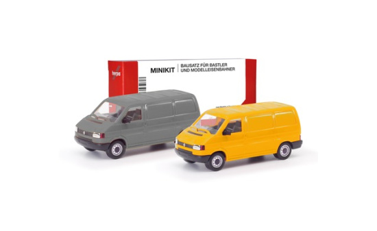 Herpa 012386-004 MiniKit VW T4 Kasten, grau/ginstergelb - Vorbestellung 1:87