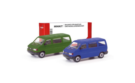 Herpa 012805-002 MiniKit VW T4 Bus, olivgrün/ultramarinblau - Vorbestellung 1:87
