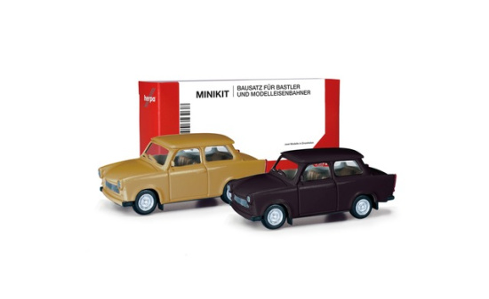 Herpa 013901-002 MiniKit Trabant 601 Limousine, samtocker/rallyeschwarz - Vorbestellung 1:87