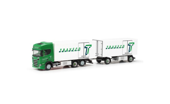 Herpa 317788 Scania CR20 HD Kühlkoffer-Hängerzug 