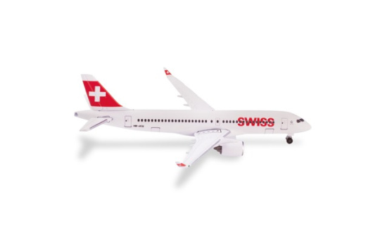 Herpa 532877-001 Swiss International Air Lines Airbus A220-300 HB-JCU Davos - Vorbestellung 1:500