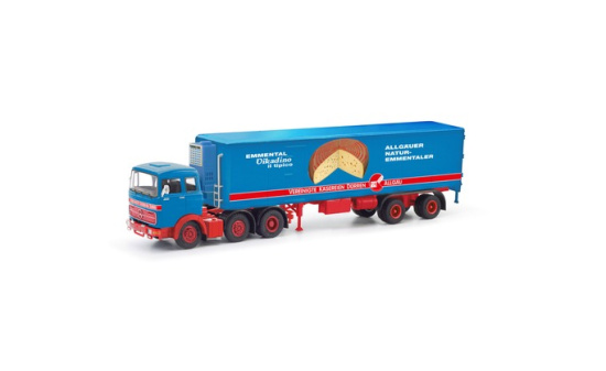 Herpa 87MBS026413 Mercedes-Benz LPS 2032 Kühlkoffer-Sattelzug 