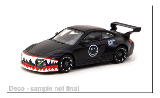 Tarmac TART64-TL053-MB Porsche 911 (997) RWB Old & New - schwarz (Matt) 1:64