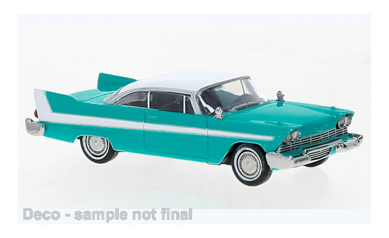 Brekina BRE19679 Plymouth Fury - blau , weiss 1:87