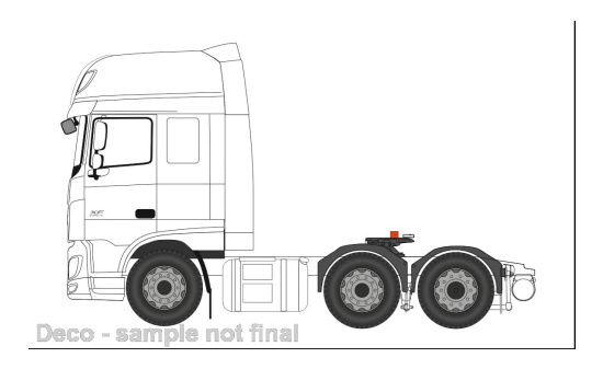 Oxford OXF76WHDAFCAB DAF XF Euro 6 - weiss 1:76