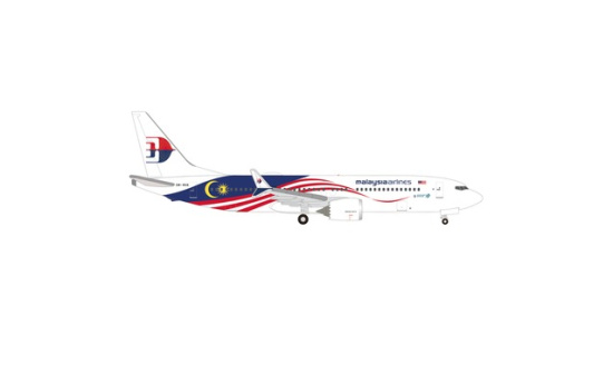 Herpa 537780 Malaysia Airlines Boeing 737 Max 8 9M-MVA 1:500