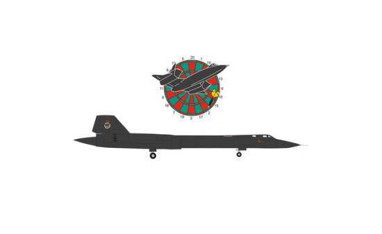 Herpa 573283 U.S. Air Force Lockheed SR-71A Blackbird - 9th SRW Detachment 4, RAF Mildenhall
Farewell-Dartboard 61-7980 1:200
