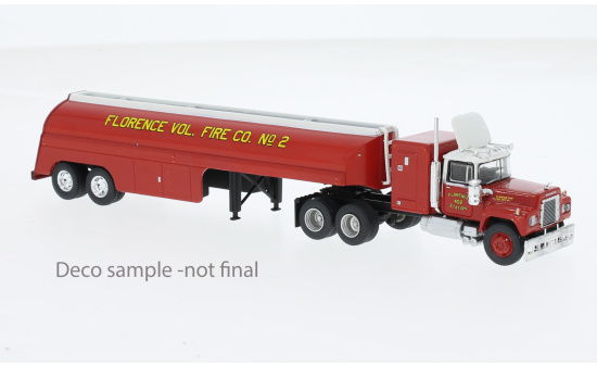 Brekina BRE85812 Mack RS 700 Tank-SZ - Florence Vol. Fire Co. 1:87