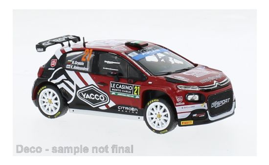 IXO IXORAM917SPLQ.22 Citroen C3 Rally 2 - Rallye Monte Carlo - N.Gryazin - K.Aleksandrov 1:43